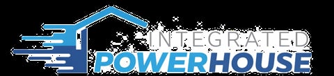 Integrated Powerhouse logo with blue house icon and speed lines