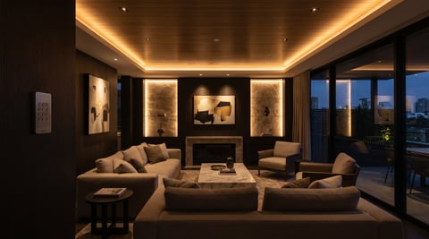 Lighting Control Gold Coast QLD | Integrated Powerhouse | Smart lighting automation, ambient lights, dimmer switches, voice control, Northern NSW home automation