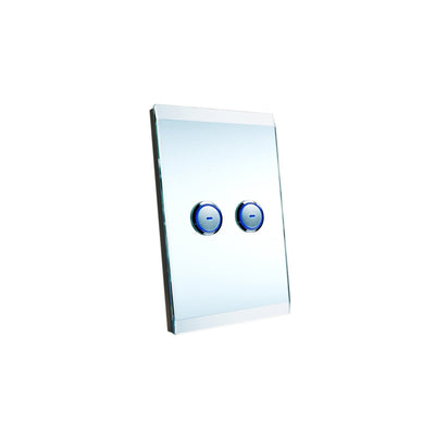 C-Bus Saturn 2-Gang Wall Switch Saturn White