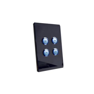 C-Bus Saturn 4-gang Wall Switch (Black)