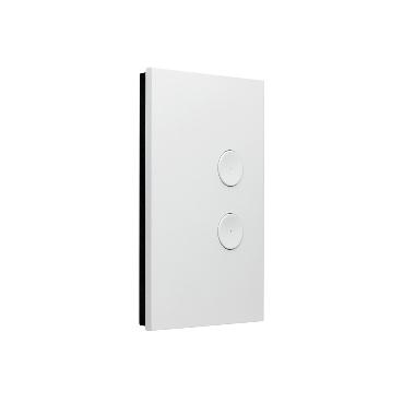 C-Bus Saturn Zen 2-gang Wall Switch (White)