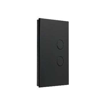 C-Bus Saturn Zen 2-gang Wall Switch (Black)