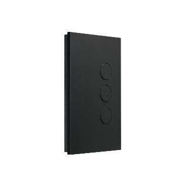 C-Bus Saturn Zen 3-gang Wall Switch (Black)