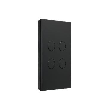 C-Bus Saturn Zen 4-gang Wall Switch (Black)