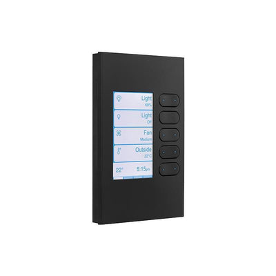 C-Bus Saturn Zen Wall Switch (Black)